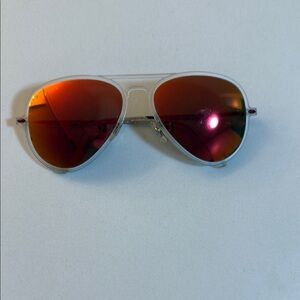 Ray-Ban Silver Frame Sunglasses with Black Lenses